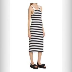 MOTHER Chins Up Midi Ribbed Tank Dress